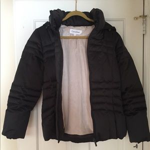 Hooded Calvin Klein Puffer Jacket- LG